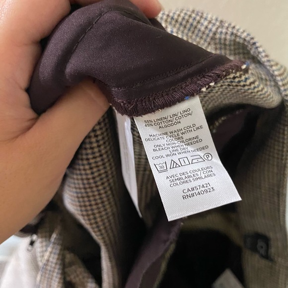 NWT Loft Wide Leg Crop Pants in Houndstooth sz 8 - Picture 11 of 12